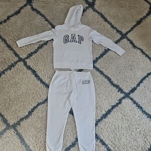 GAP Factory White Hoodie and Sweatpants Set
